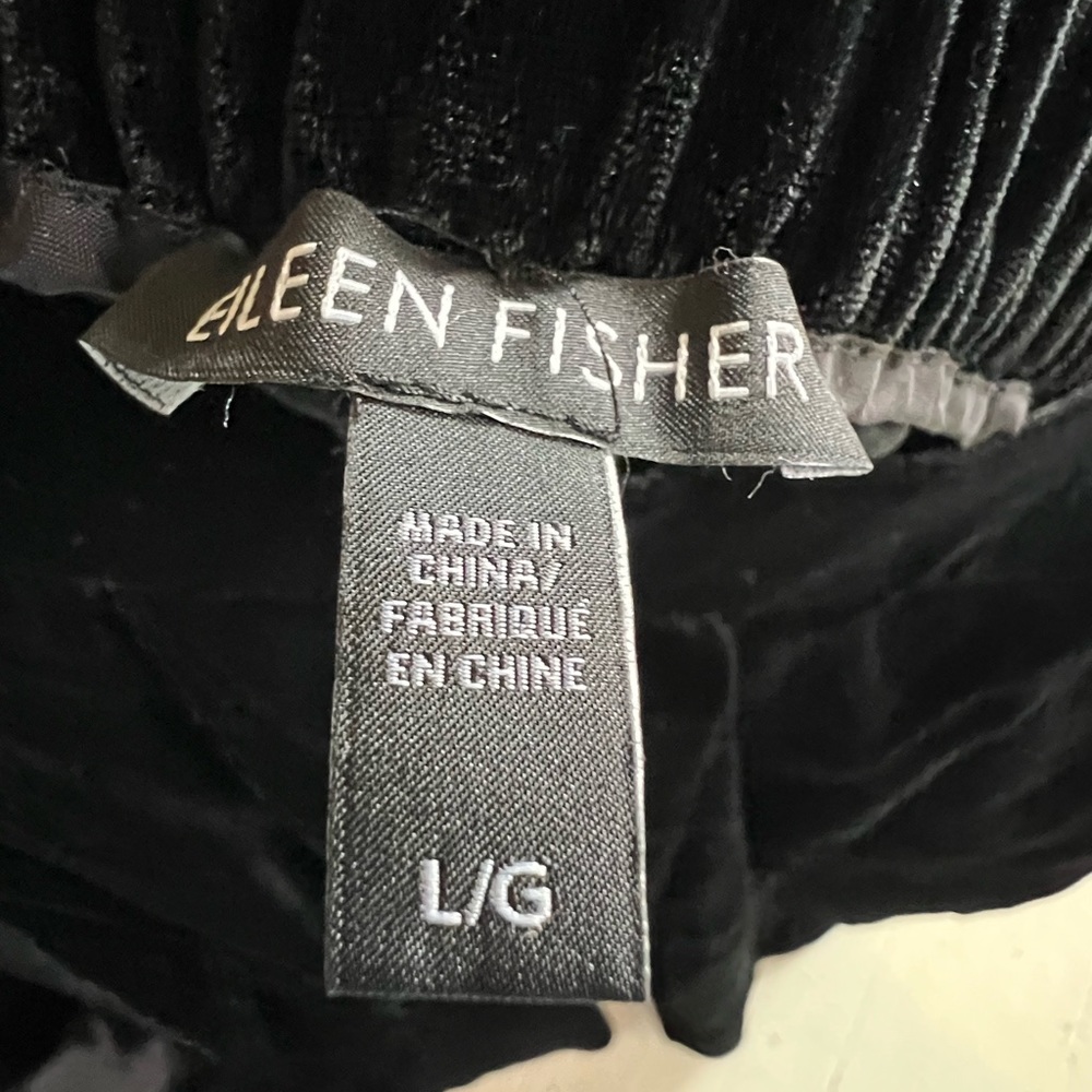 Eileen Fisher black velvet pants